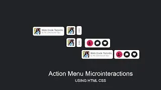 Action Menu Microinteractions | using Html CSS & JS