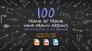 100 Frame By Frame Animated Arrows for After Effects and Premiere Pro + Vector and Image files