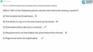 ISTQB Foundation: Compare and contrast entry criteria and exit criteria