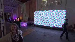 2D Video of Maker Faire Dark Rm The Penrose Wall 10-19-2024
