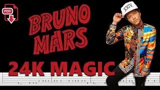 Bruno Mars - 24K Magic (🔴Bass Tabs | Notation) 