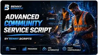 FiveM Community Service Script | ESX + QBCore + QBox + Standalone Support | Advanced ComServ System