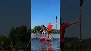 🌅 Утро с могучими! SUP&RUN - тренировка-нетвркинг: БЕГ и ГРЕБЛЯ НА САП  #загребись  #gosup