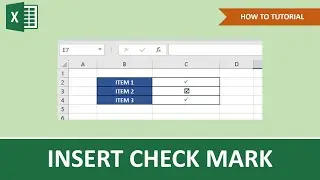 How To Insert Check Mark In Excel | Beginner Tutorial