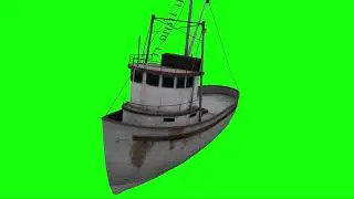Boat green screen.