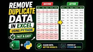 Remove Duplicate Data in Excel Using Python (Fast & Easy)