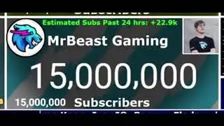 The Exact Moment MrBeast Gaming Hit 15 Million Subscribers