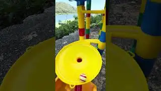 Wooden Marble Run and Beautiful Scenery ASMR②#marblerunhealing