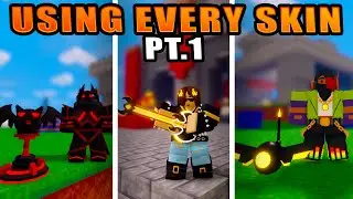 USING EVERY KIT SKIN PT.1! Roblox BedWars