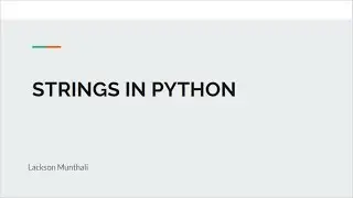 4. Strings in Python