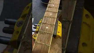 Чистка накладки грифа🫣 #guitar #гитарныймастер #жулебино #москва #гитара #guitarist #ремонтгитар