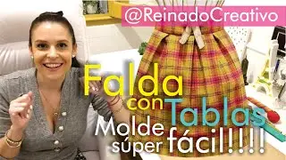 ¿Cómo hacer un Molde o Patrón de una FALDA con TABLAS? SÚPER SIMPLE!!! / @Reinadocrativo💡
