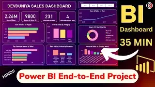 Power BI Project End-to-End in HINDI | Complete Power BI Project 2023 | Power BI Dashboard Project