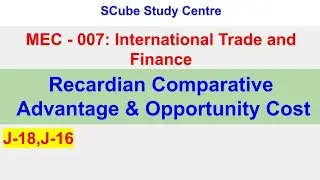 Recardian Comparative Advantage & Opportunity Cost #MEC007 #IGNOU