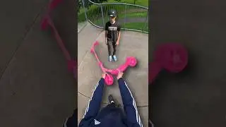 i ruined his day😭 then made it😇 #scooter #skatepark #challenge #skit #comedy #funny