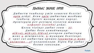 Дыбыс және әріп туралы толық ақпарат #дыбыс #әріп