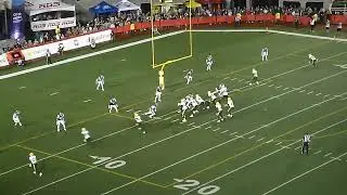Montreal Alouettes' defense stops Edmonton Elks QB McLeod Bethel-Thompson at the 2-yard line 8/25/24