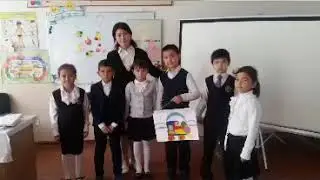 122-maktab 4-sinf oquvchilari tomonidan tayyorlangan sholg'om ertagi sahna ko'rinishi