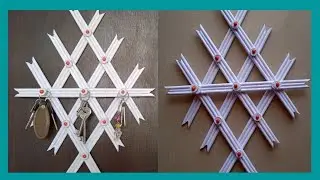 Wall decor | Wall Mount Organizer with Key Holder | Waste Paper Key Holder | Best out of waste