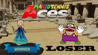 Mario Tennis Aces - Wario loses to Rosalina in Bask Ruins