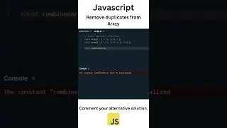 Remove duplicates from Array using Javascript.