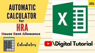 Automatic HRA Calculator | Best House Rent Allowance Auto Calculator | Digital Tutorial