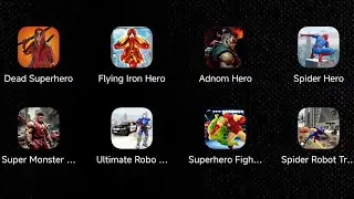 Dead Superhero, Flying Iron Hero, Adnom Hero, Spider Hero, Super Monster Criminal Fighter...