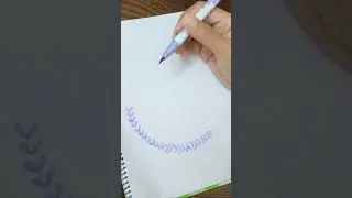 Easy wreath drawing using Dom's brush pen #brushcalligraphy #creativeart #youtubeshorts #domsbrush