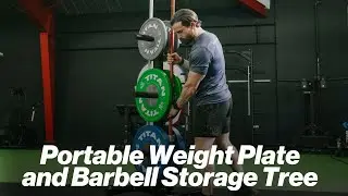 Portable Plate And Barbell Storage Tree | Titan Fitness