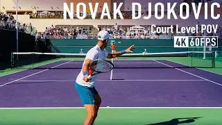 Novak Djokovic - Up Close Court Level Practice [IW 2024]
