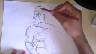 Desenhado o capitão america