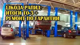Шкода Рапид: итоги ТО-3 и Второй Ремонт по Гарантии (пробег 34500км)