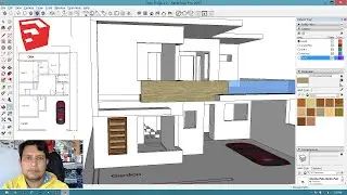 2 Floor Modern House Design making Step by Step in Sketchup Hindi Tutorial