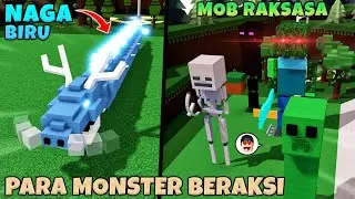 SUPER!! GIANT Minecraft MOB War and BLUE DRAGON Pierce the Sky