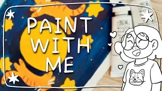 cozy painting session, paint with me 🖌️, art & chill ✨😌