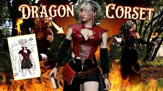 I made a DRAGON inspired corset 🐉