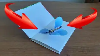 Волшебная Бабочка вылетает из книги Как сделать Сюрприз на День Рождения и удивить всех