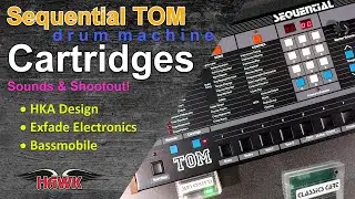 Sequential TOM Drum Machine Cartridge Sounds and Shootout