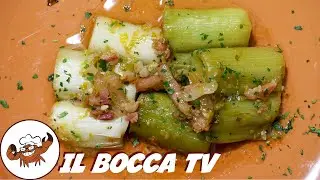 848 - Porri con guanciale in bianco, qui di certo non manco! (contorno morbido, facile e saporito)
