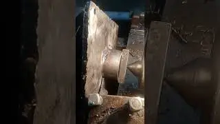 Срезаю сварку после проточки пластины