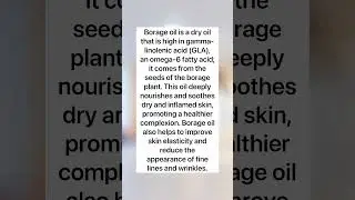 Borage oil #skincare #beautyblog #acne #shortsvideo #skin #shorts #beat #oilyskin #dryskin #acnefree