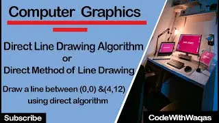 Direct line drawing algorithm to draw line in computer graphics