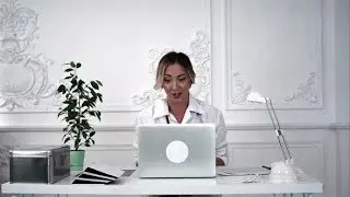 Female Doctor Sitting and Making Consultation By Skype | Stock Footage - Videohive