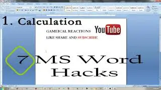 7  Microsoft Word (MS Word) Easiest Tricks 2016, 2010, 2007