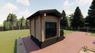 Баня 3 на 4 с двускатной кровлей