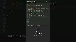 java programing - Pyramid pattern' 
