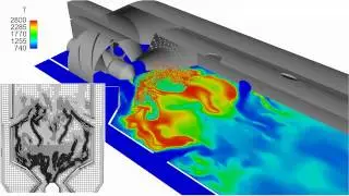 Simulation of Gas Turbine Burner Fuel Spray Atomization and Combustion