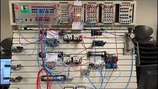 PCB Potting System simulated on PLC-controlled test bench