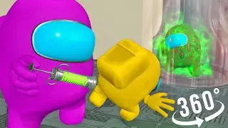 Among Us 360 VR: Zombie Origins. Mini Pet Becomes Zombie | ACGame Animations