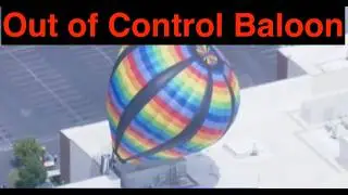High winds send this hot air baloon crashing into casino.